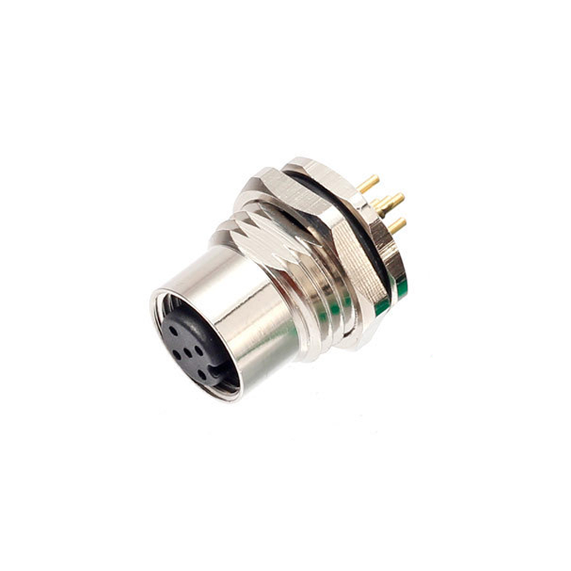 M12 A code 3 4 5 8 Douille mâle et femelle à 12 broches pour montage avant et arrière