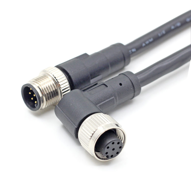 Câble M12 X Code 8 broches vers connecteur surmoulé RJ45 8P8C Cat. 6A blindage SFTP Câble 26AWG en PVC PUR