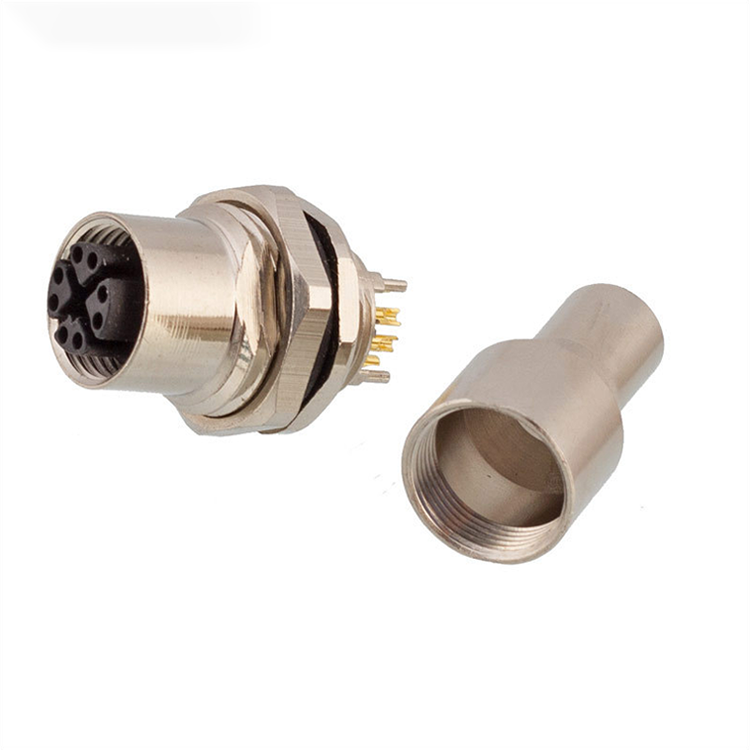 M12 X kodowanie 8-rdzeniowy męski żeński panel do montażu na złączu rj45 kabel ethernet CAT5E CAT6A