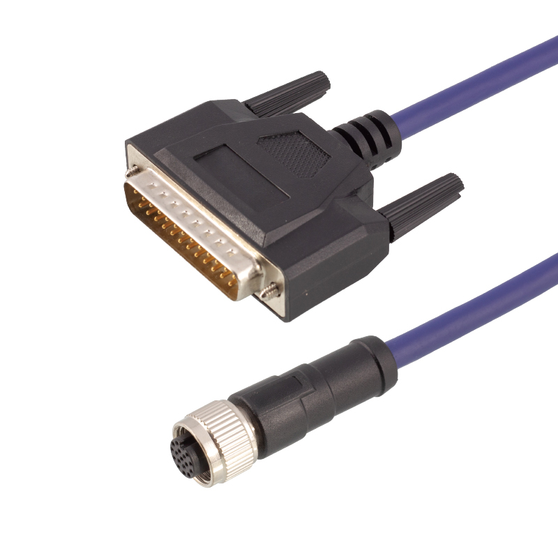 Cable M12 hembra a DSUB de 25 pines
