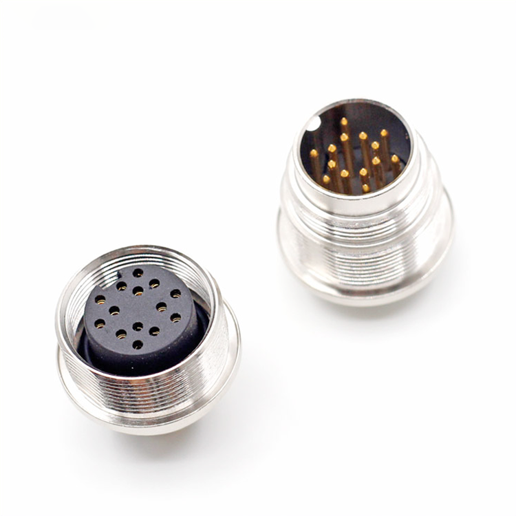 M16 connector 2 3 4 5 6 7 8 12 14 16 19 24 pin panel mount socket connector