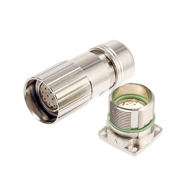 M23 signal socket 4 6 7 9 12 16 17 19 pin panel mount connector