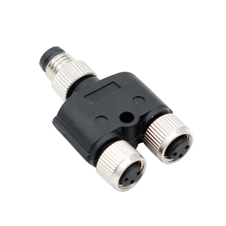 M8 3 4 5 6 Conector bifurcador de 1 a 2 vías tipo Y o macho de 8 pines