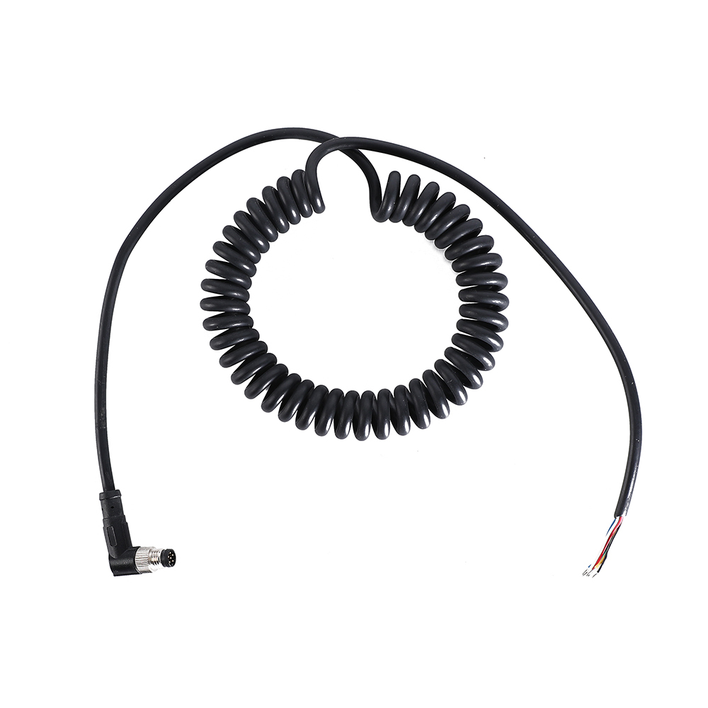 M8 3 4 5 6 8 pin spiral cable