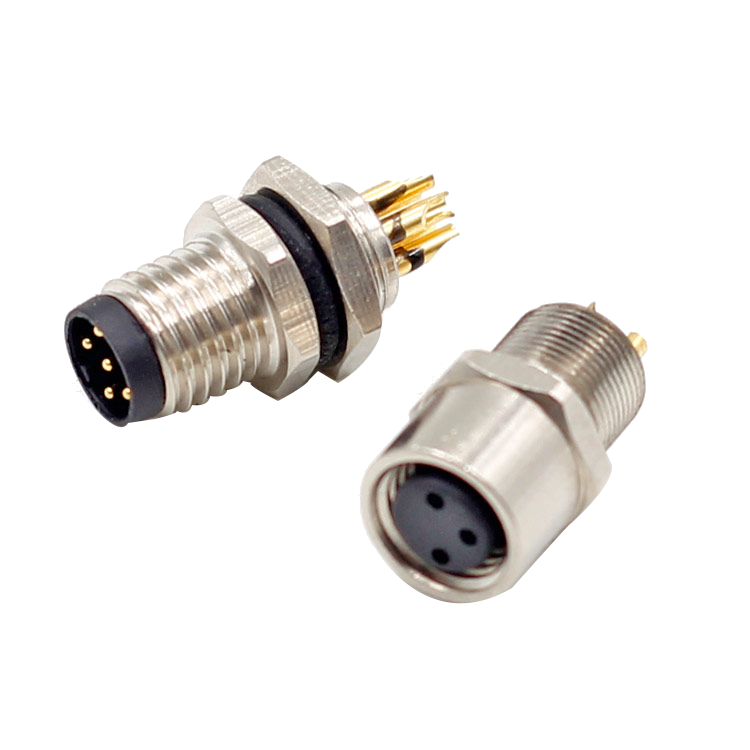 M8 3 4 5 Conector macho hembra de montaje en panel con longitud de cable opcional