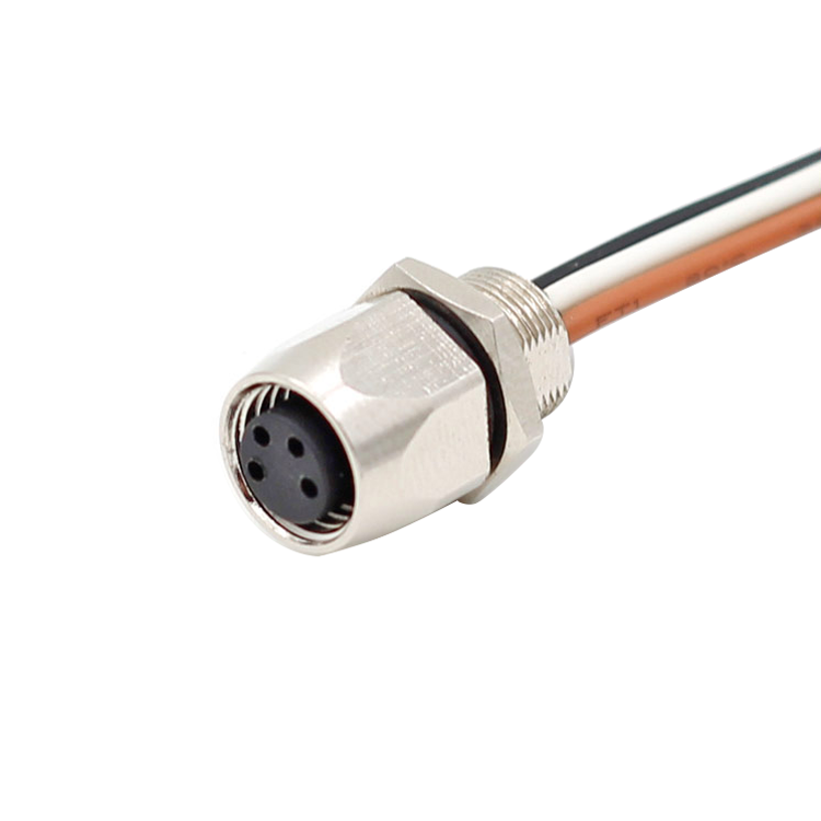 M8 3 4 5 pines hembra rosca macho soldadura soldada recta conector M8 conector de 4 pines