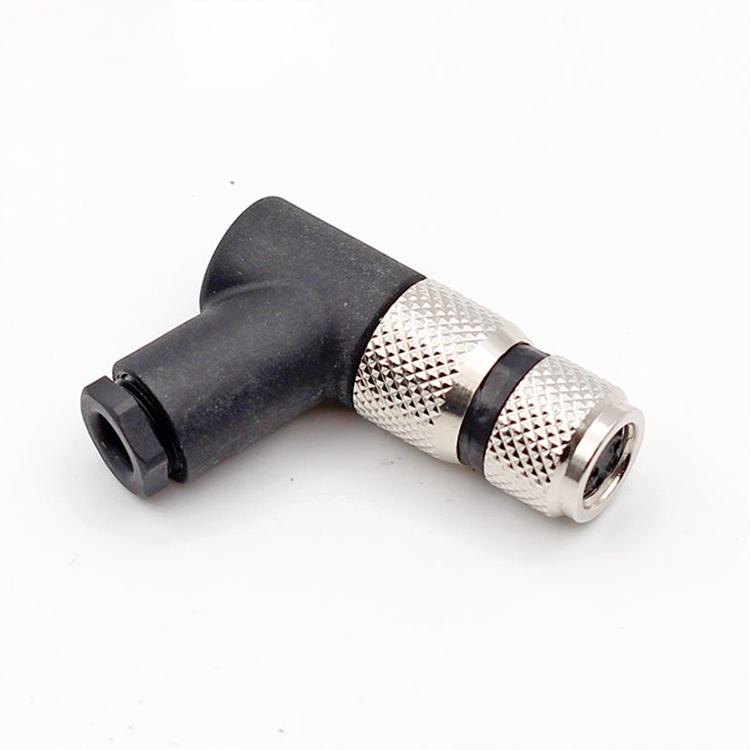 M8 Circular Electrical Automotive 3 4 5 6 Connettore 8 pin femmina maschio a 90 gradi
