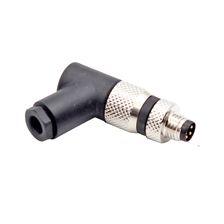 M8 Circular Electrical Automotive 3 4 5 6 Connettore 8 pin femmina maschio a 90 gradi