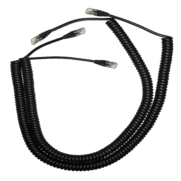 Proveedor de China del cable en espiral 4P4C de la base RJ9 4, fabricante del cable de la bobina de RJ11 6p4c China