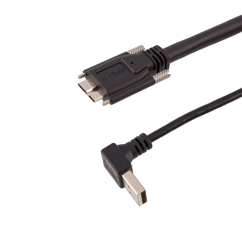 USB 3.0 Type A male to Micro B male cable with double screw lock Industrial Camera cables