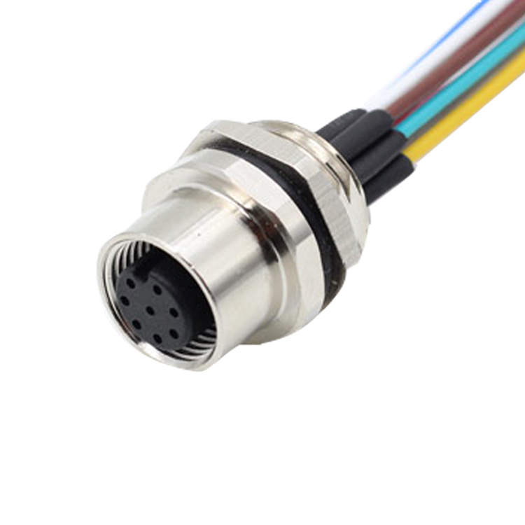 m12 a codificato 3 4 5 6 8 Connettore maschio 12 pin per montaggio a pannello ip67