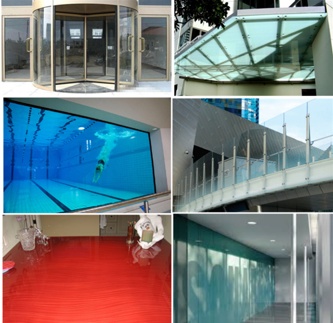 15mm clear float glass application