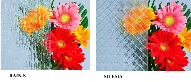 3mm clear Nashiji figured glass factory,
