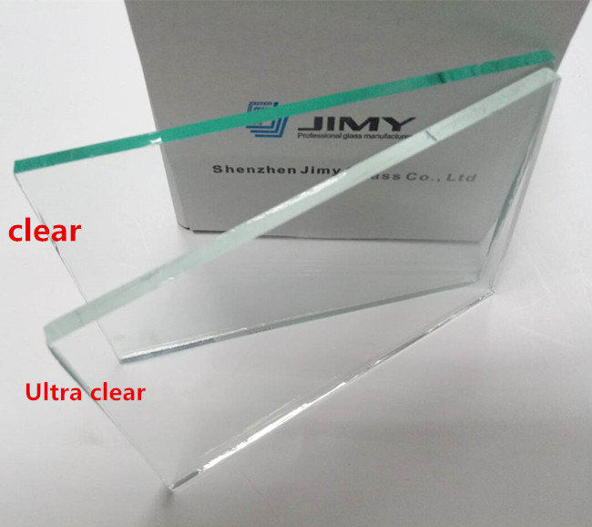 6mm low iron glass and 6mm clear glass