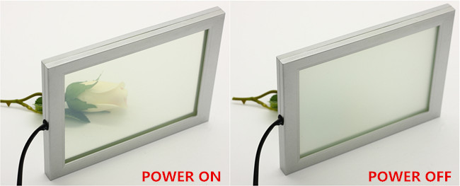 small sample of smart glass