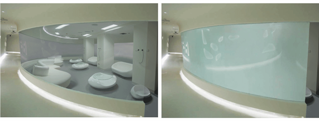 curved shape Switchable glass