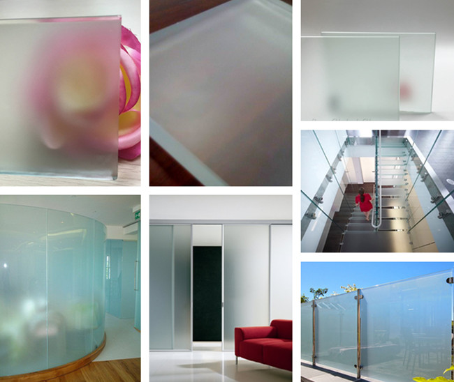 19mm frosted tempered safety glass application