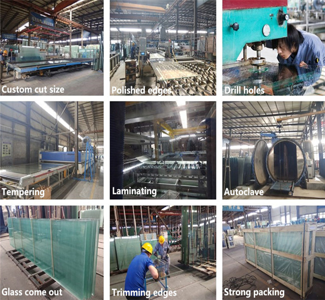 11.14mm starphire toughened laminated glass