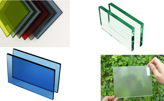 tinted glass and frosted glass for decoration