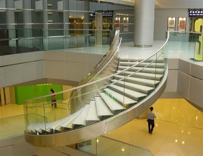 10mm curved tempered glass used for handrail