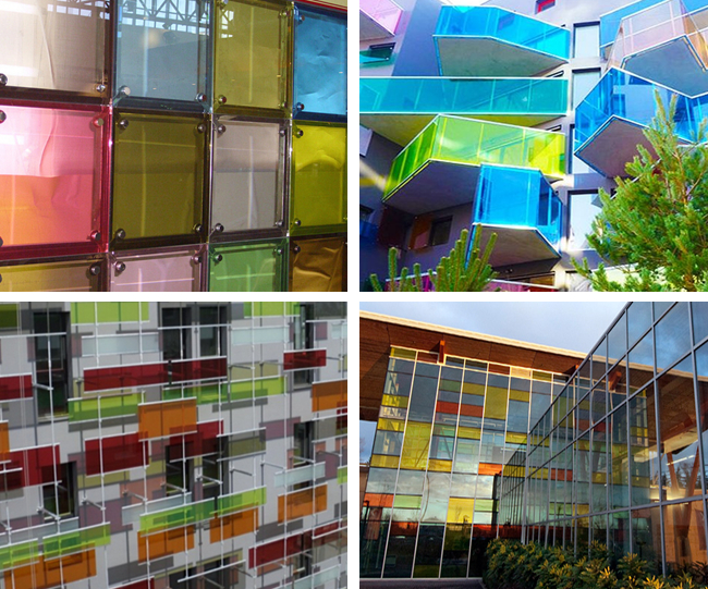 security colorful decorative balcony window glass