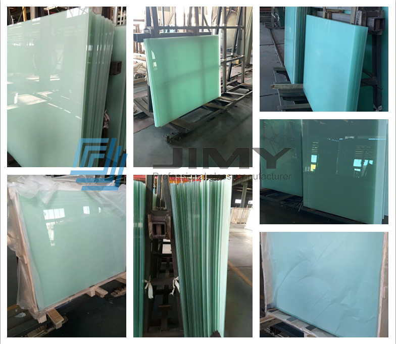 CE standard 21.52mm milky white tempered laminated glass 1010.4 ESG VSG 10+10mm white laminates for sale