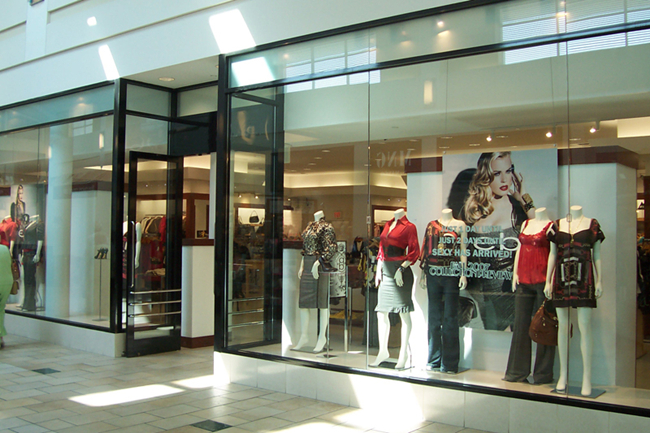 Safety toughened glass shop front