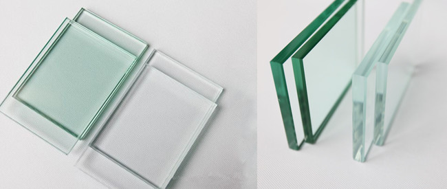 Compare low-iron float glass and clear float glass