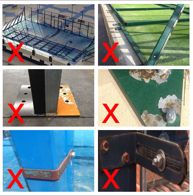 steel for padel court