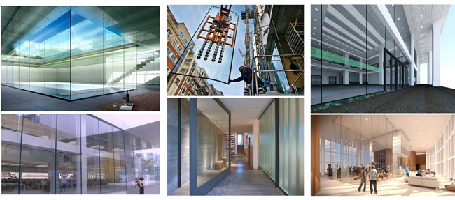 large size tempered glass application