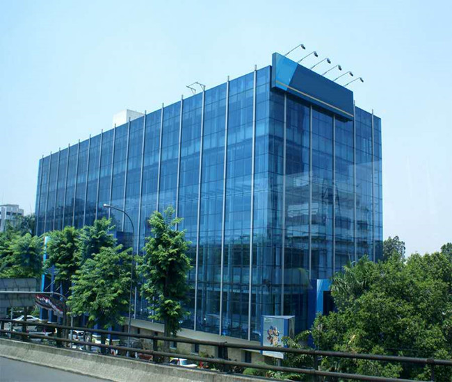 dark blue color reflective glass