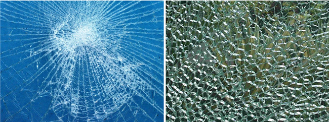 tempered laminated glass and laminated glass