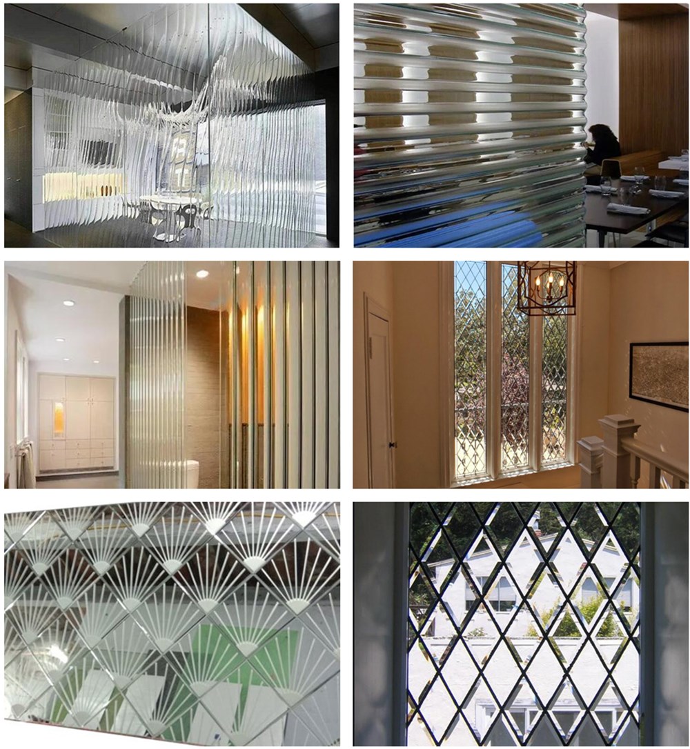 carving decorative glass window door partition wall