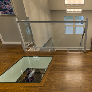 Verre feuilleté trempé SGP de 1 po d'épaisseur, plancher de verre anti-glissant / transparent / translucide