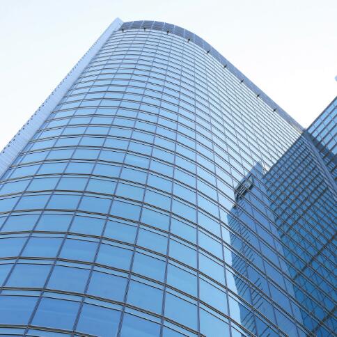 10mm+12a+55.2 low e tempered laminated insulated glass curtain wall façade manufacturer