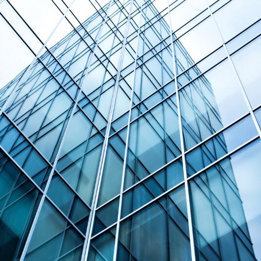 10mm+12a+55.2 low e tempered laminated insulated glass curtain wall façade manufacturer