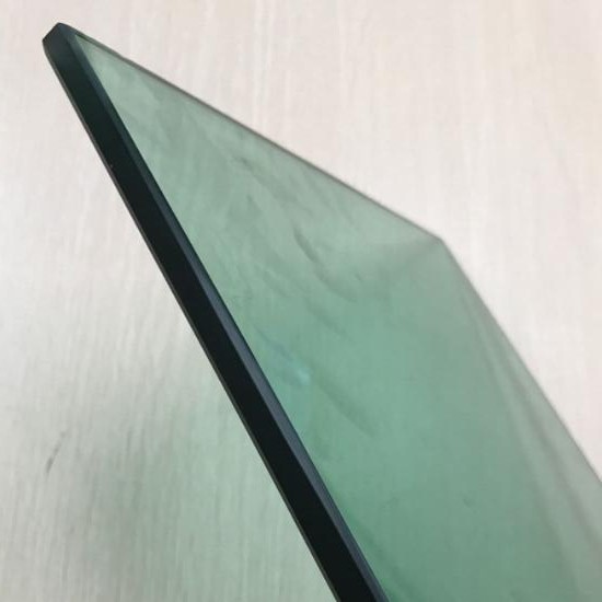 10mm light green toughened glass price, 3/8'' green colored tempered glass manufacturer China