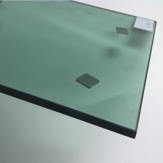 10mm light green toughened glass price, 3/8'' green colored tempered glass manufacturer China