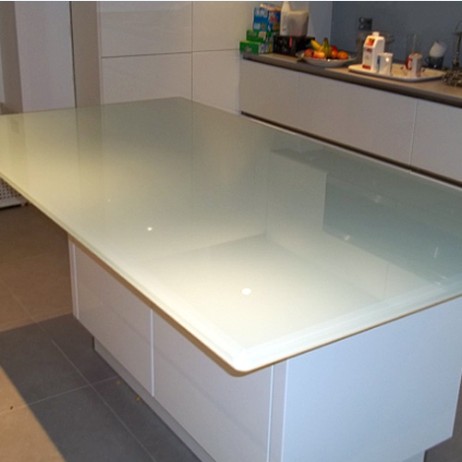 Prix ​​de comptoirs en verre de 19mm, dessus de table de verre de 3/4 '' à vendre