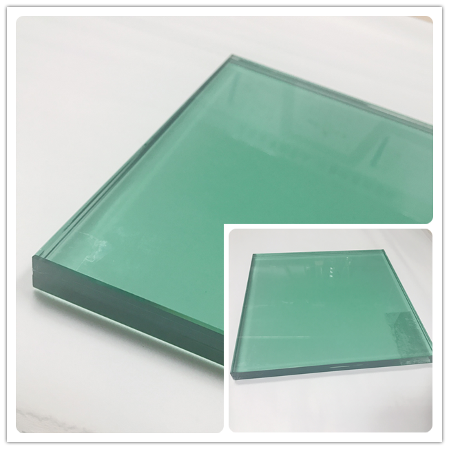 Mur-rideau en verre feuilleté trempé de couleur verte F de 21.52mm, toit en verre feuilleté trempé vert français 10104