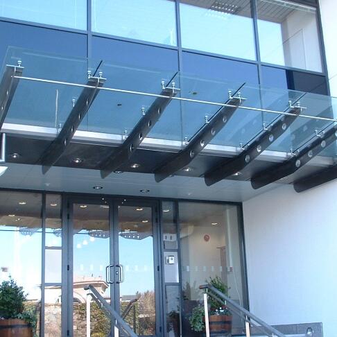 5+5mm glass canopy manufacturer china,tempered laminated glass awnings price