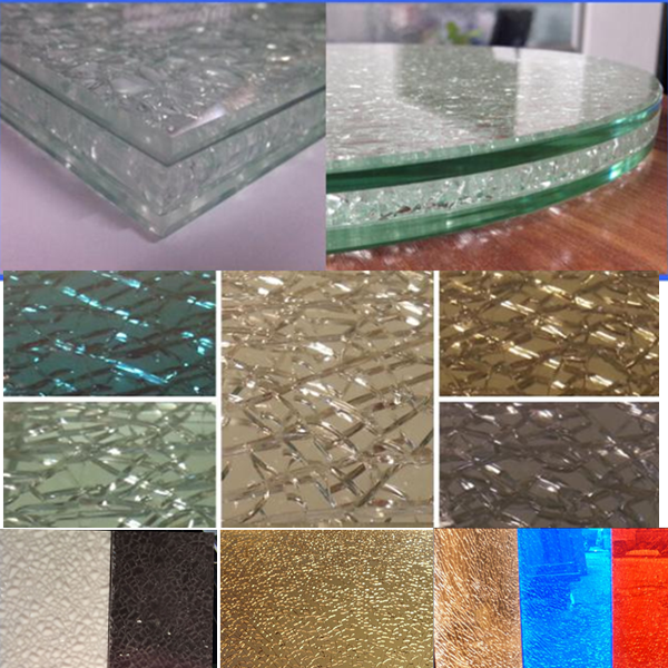 China alta calidad 15 mm 19 mm hielo agrietado encimeras de vidrio decorativas fabricante