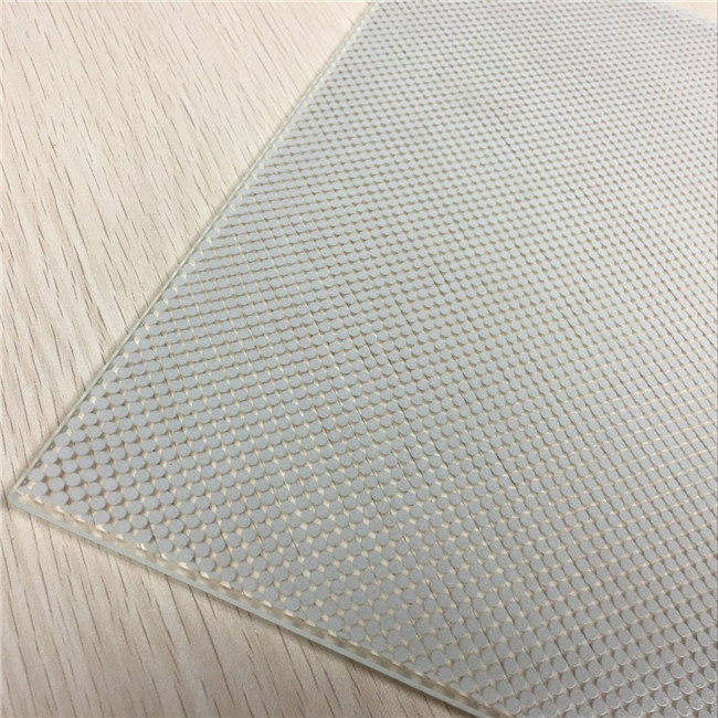 China white silkscreen glass manufacturer, white color screen printing glass price,dot pattern ceramic frit glass supplier