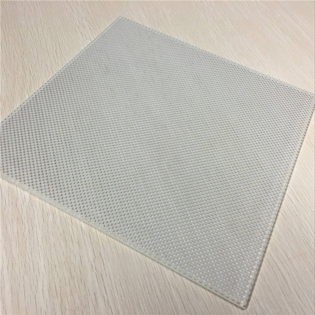 China white silkscreen glass manufacturer, white color screen printing glass price,dot pattern ceramic frit glass supplier