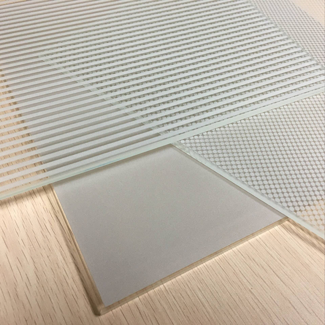 China white silkscreen glass manufacturer, white color screen printing glass price,dot pattern ceramic frit glass supplier