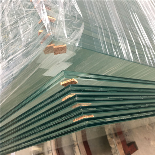 Cut to size ultra clear 553 thick low iron safety tempered laminated glass