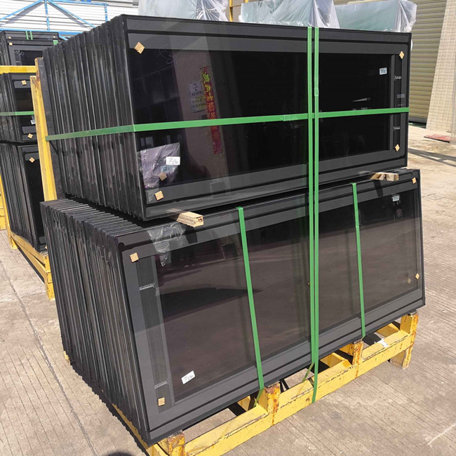 Factory supply openable glazed louvers high quality customized size design insulated glass double glazing with automatic shutter