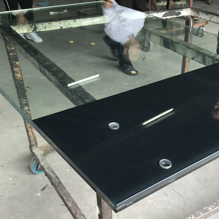 Interior and Exterior 554 tempered laminated glass balustrade, 11.52mm ceramic printed glass for balcony, 5+5mm VSG ceramic frit balustrade glass factory