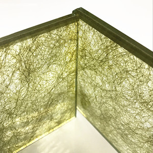 Sécurité 8mm 10mm 12mm 16mm textile en soie décorative tissu laminé usine de verre