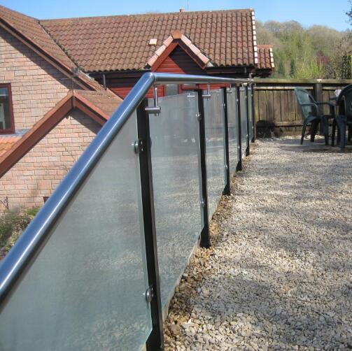 Shenzhen balustrade glass factory 19mm tempered glass handrail railings for sale